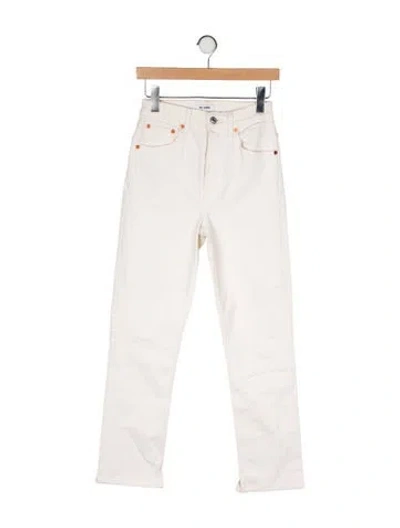 Pre-owned Re/done High-rise Straight Leg Jeans W/ Tags In Neutral