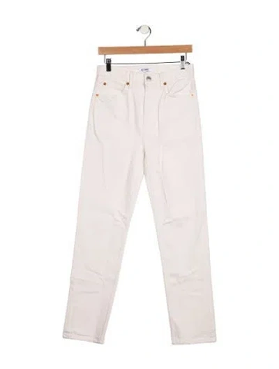 Pre-owned Re/done High-rise Straight Leg Jeans W/ Tags In Neutral