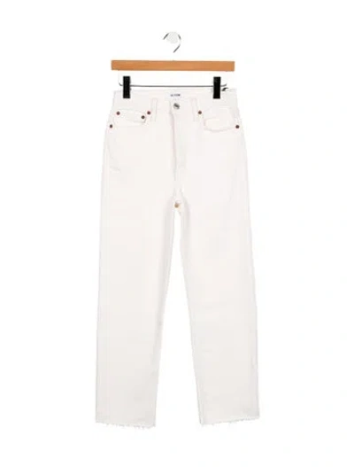 Pre-owned Re/done High-rise Straight Leg Jeans W/ Tags In Neutral