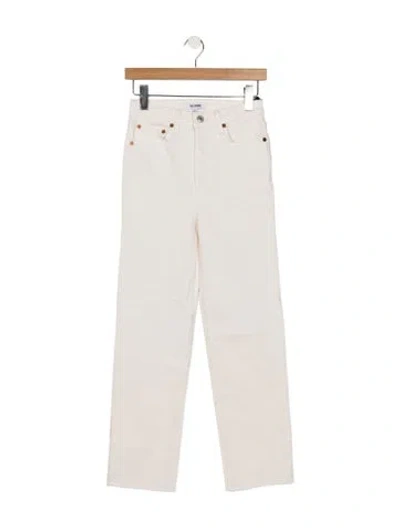 Pre-owned Re/done High-rise Straight Leg Jeans W/ Tags In Neutral