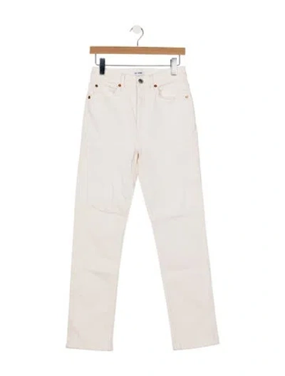Pre-owned Re/done High-rise Straight Leg Jeans W/ Tags In Neutrals