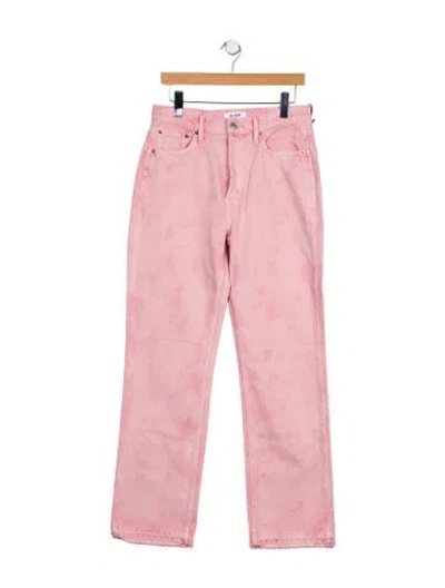 Pre-owned Re/done High-rise Straight Leg Jeans W/ Tags In Pink