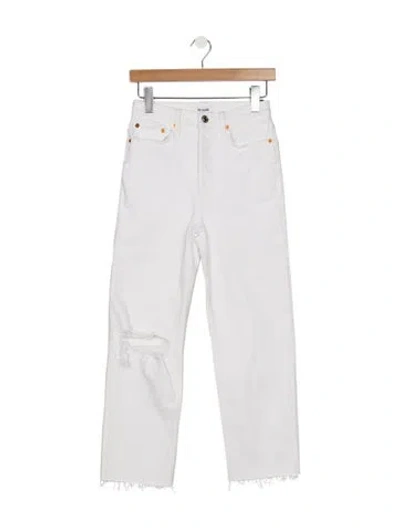 Pre-owned Re/done High-rise Straight Leg Jeans W/ Tags In White