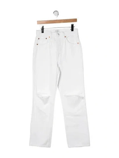 Pre-owned Re/done High-rise Straight Leg Jeans W/ Tags In White