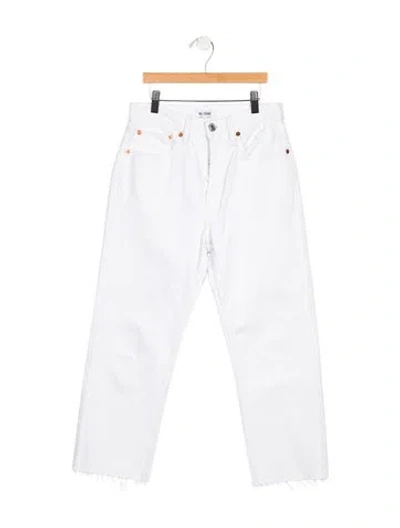 Pre-owned Re/done High-rise Straight Leg Jeans In White