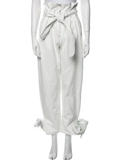 Pre-owned Re/done High-rise Straight Leg Jeans In White