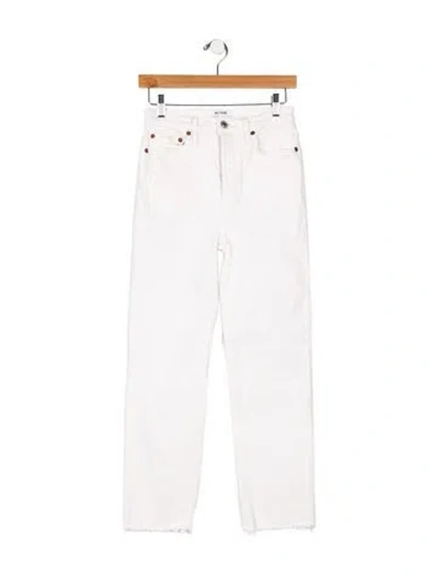 Pre-owned Re/done High-rise Straight Leg Jeans In White