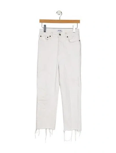 Pre-owned Re/done High-rise Straight Leg Jeans In White