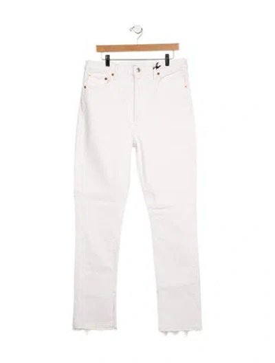 Pre-owned Re/done High-rise Straight Leg Jeans In White