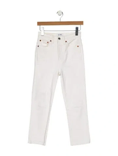 Pre-owned Re/done High-rise Straight Leg Jeans In White