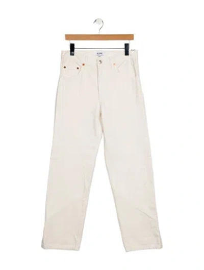 Pre-owned Re/done High-rise Straight Leg Jeans In White