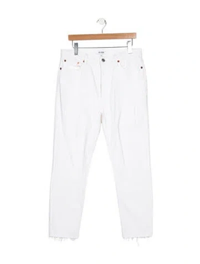 Pre-owned Re/done High-rise Straight Leg Jeans In White