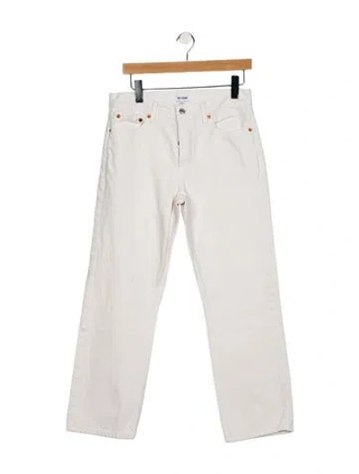 Pre-owned Re/done High-rise Straight Leg Jeans In White