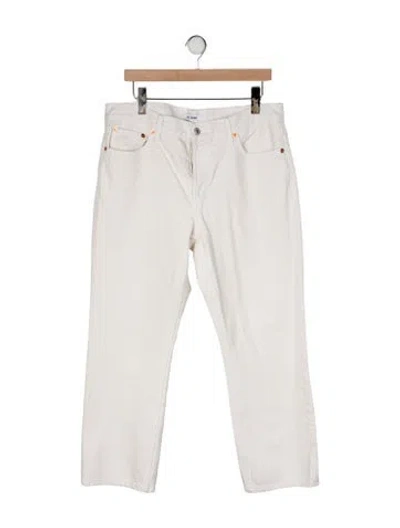 Pre-owned Re/done High-rise Straight Leg Jeans In White