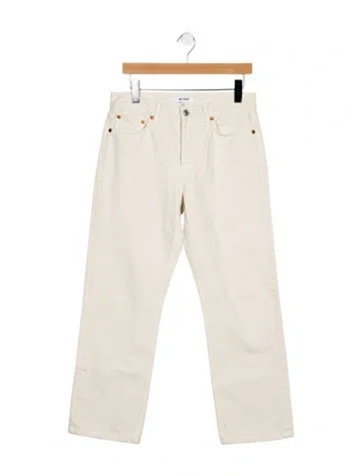 Pre-owned Re/done High-rise Straight Leg Jeans In White