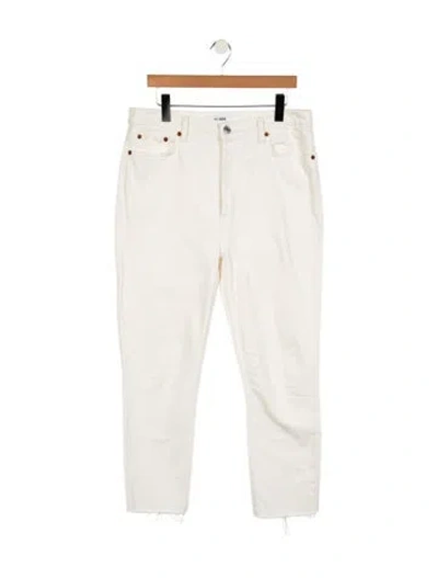 Pre-owned Re/done High-rise Straight Leg Jeans In White