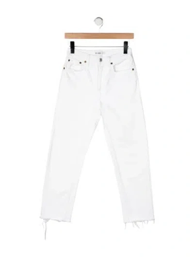 Pre-owned Re/done High-rise Straight Leg Jeans In White