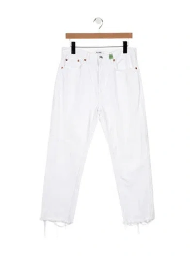 Pre-owned Re/done High-rise Straight Leg Jeans In White