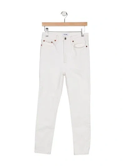 Pre-owned Re/done High-rise Straight Leg Jeans In White