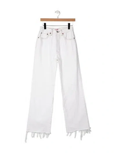 Pre-owned Re/done High-rise Straight Leg Jeans In White