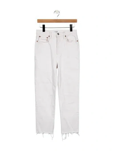 Pre-owned Re/done High-rise Straight Leg Jeans In White