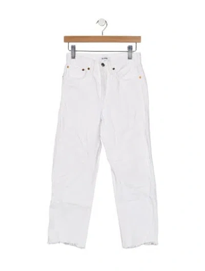 Pre-owned Re/done High-rise Straight Leg Jeans In White