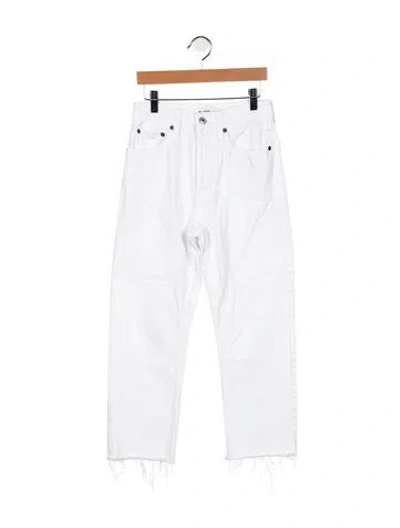 Pre-owned Re/done High-rise Straight Leg Jeans In White