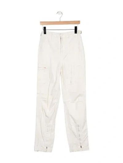 Pre-owned Re/done High-rise Straight Leg Jeans In White