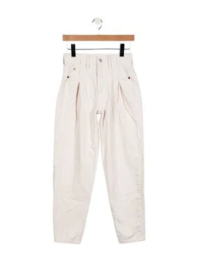 Pre-owned Re/done High-rise Straight Leg Jeans In White