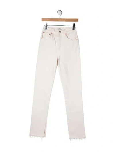Pre-owned Re/done High-rise Straight Leg Jeans In White