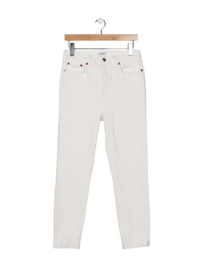 Pre-owned Re/done High-rise Straight Leg Jeans In White