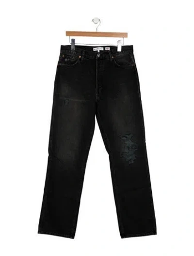 Pre-owned Re/done High-rise Wide Leg Jeans In Black
