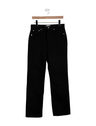 Pre-owned Re/done High-rise Wide Leg Jeans In Black