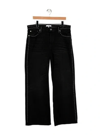 Pre-owned Re/done High-rise Wide Leg Jeans In Black