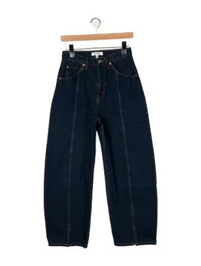 Pre-owned Re/done High-rise Wide Leg Jeans In Black