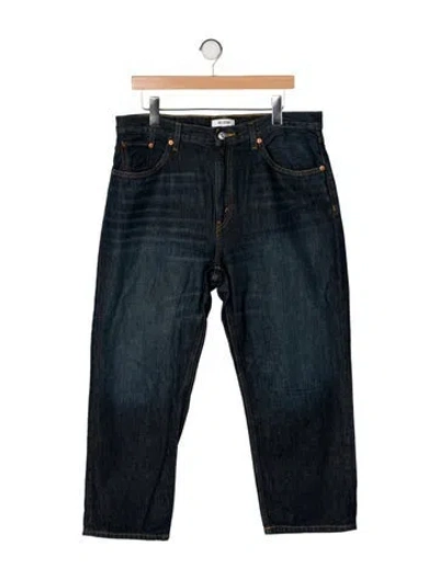 Pre-owned Re/done High-rise Wide Leg Jeans In Black