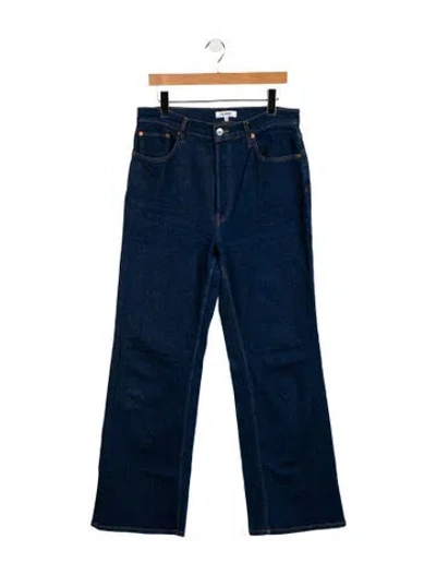 Pre-owned Re/done High-rise Wide Leg Jeans In Blue
