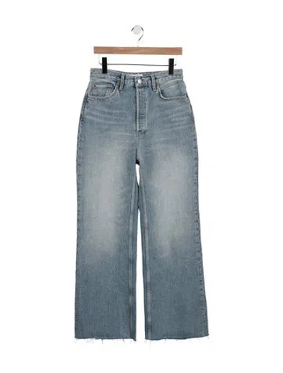 Pre-owned Re/done High-rise Wide Leg Jeans In Blue