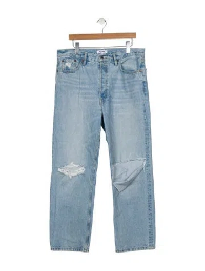 Pre-owned Re/done High-rise Wide Leg Jeans In Blue