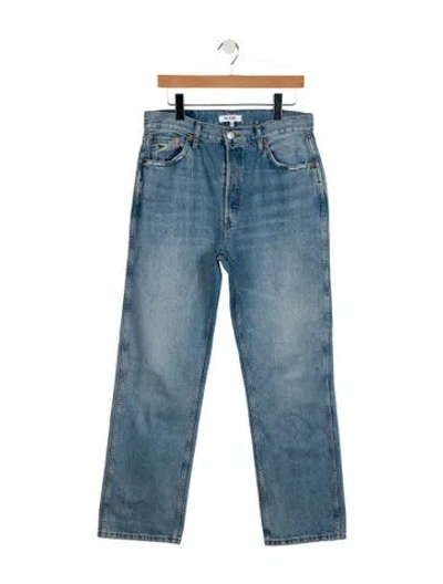Pre-owned Re/done High-rise Wide Leg Jeans In Blue