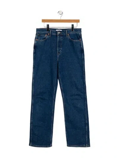 Pre-owned Re/done High-rise Wide Leg Jeans In Blue