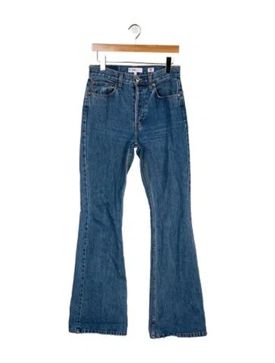 Pre-owned Re/done High-rise Wide Leg Jeans In Blue