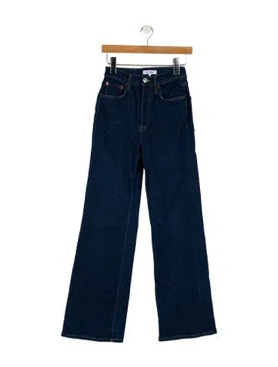 Pre-owned Re/done High-rise Wide Leg Jeans In Blue
