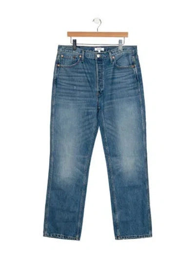 Pre-owned Re/done High-rise Wide Leg Jeans In Blue