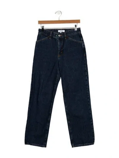 Pre-owned Re/done High-rise Wide Leg Jeans In Blue