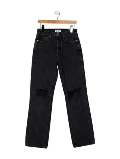 Pre-owned Re/done High-rise Wide Leg Jeans In Blue