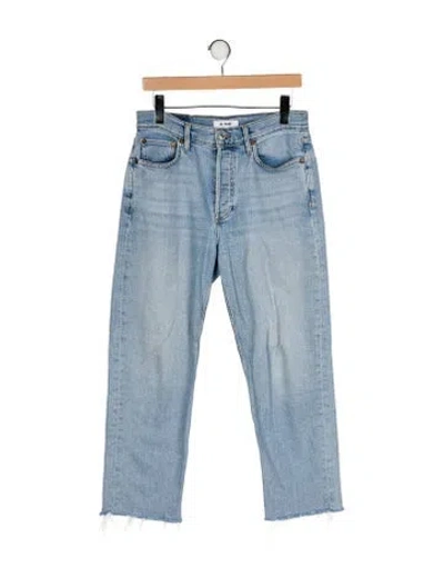 Pre-owned Re/done High-rise Wide Leg Jeans In Blue