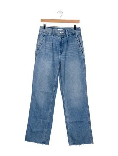 Pre-owned Re/done High-rise Wide Leg Jeans In Blue