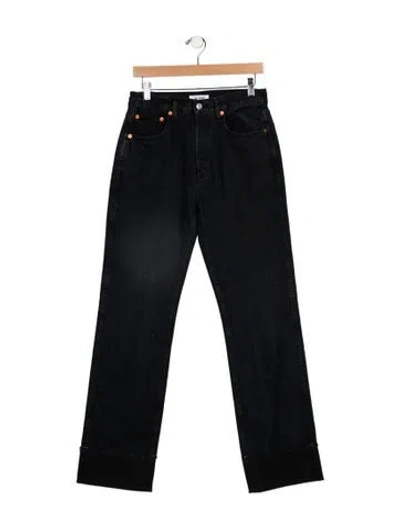 Pre-owned Re/done High-rise Wide Leg Jeans In Blue
