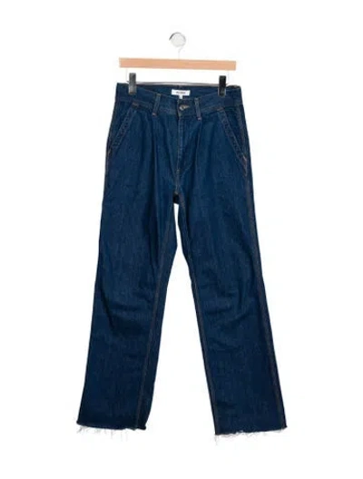 Pre-owned Re/done High-rise Wide Leg Jeans In Blue